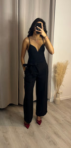 Pantalon avec nœud Noir