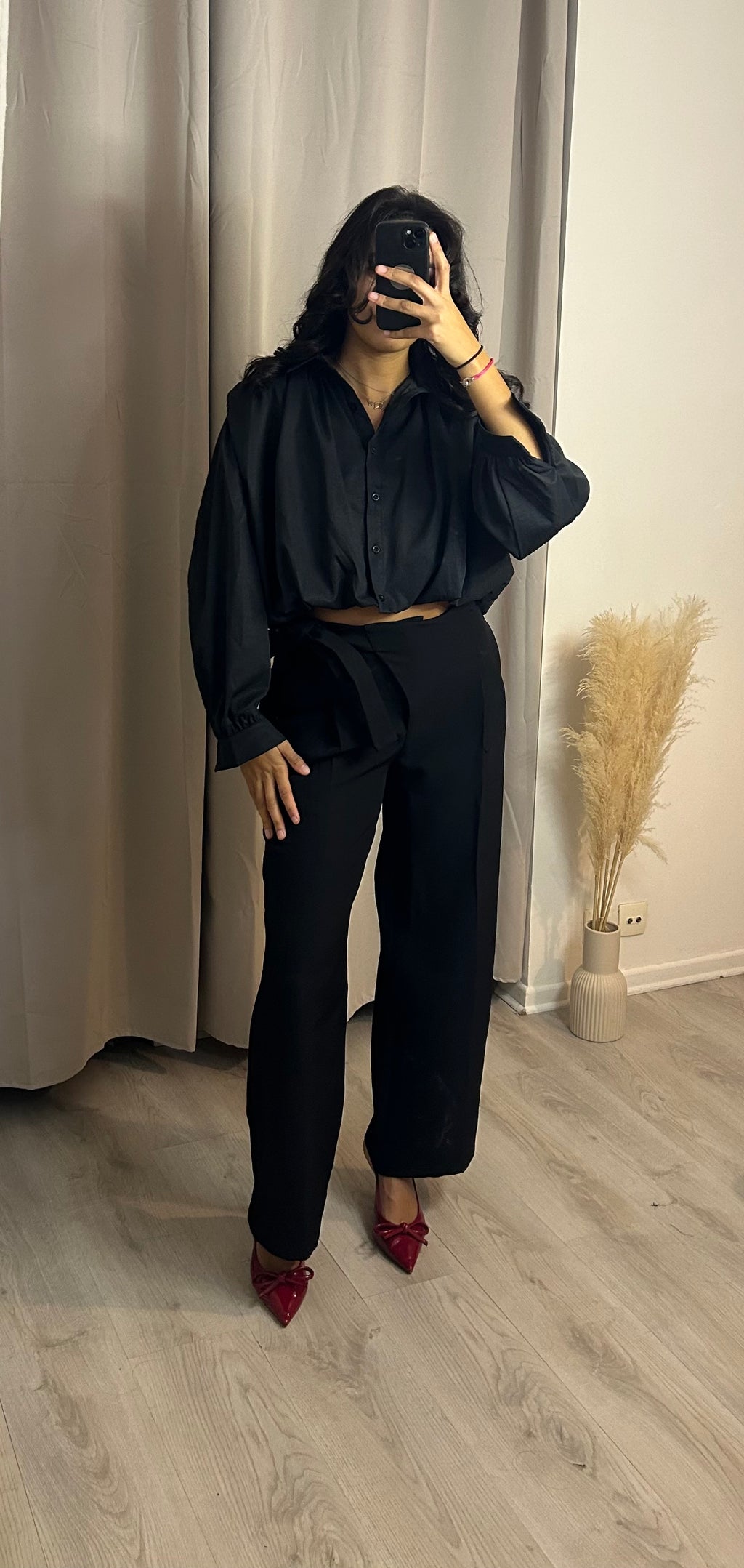 Chemise bouffante Noir