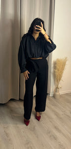 Chemise bouffante Noir