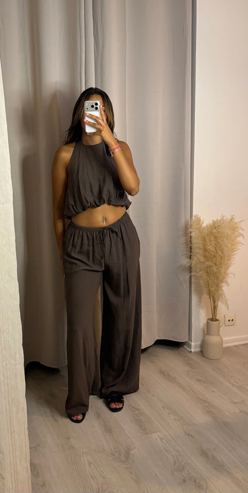 Ensemble pantalon Emna marron