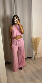 Ensemble pantalon Emna rose