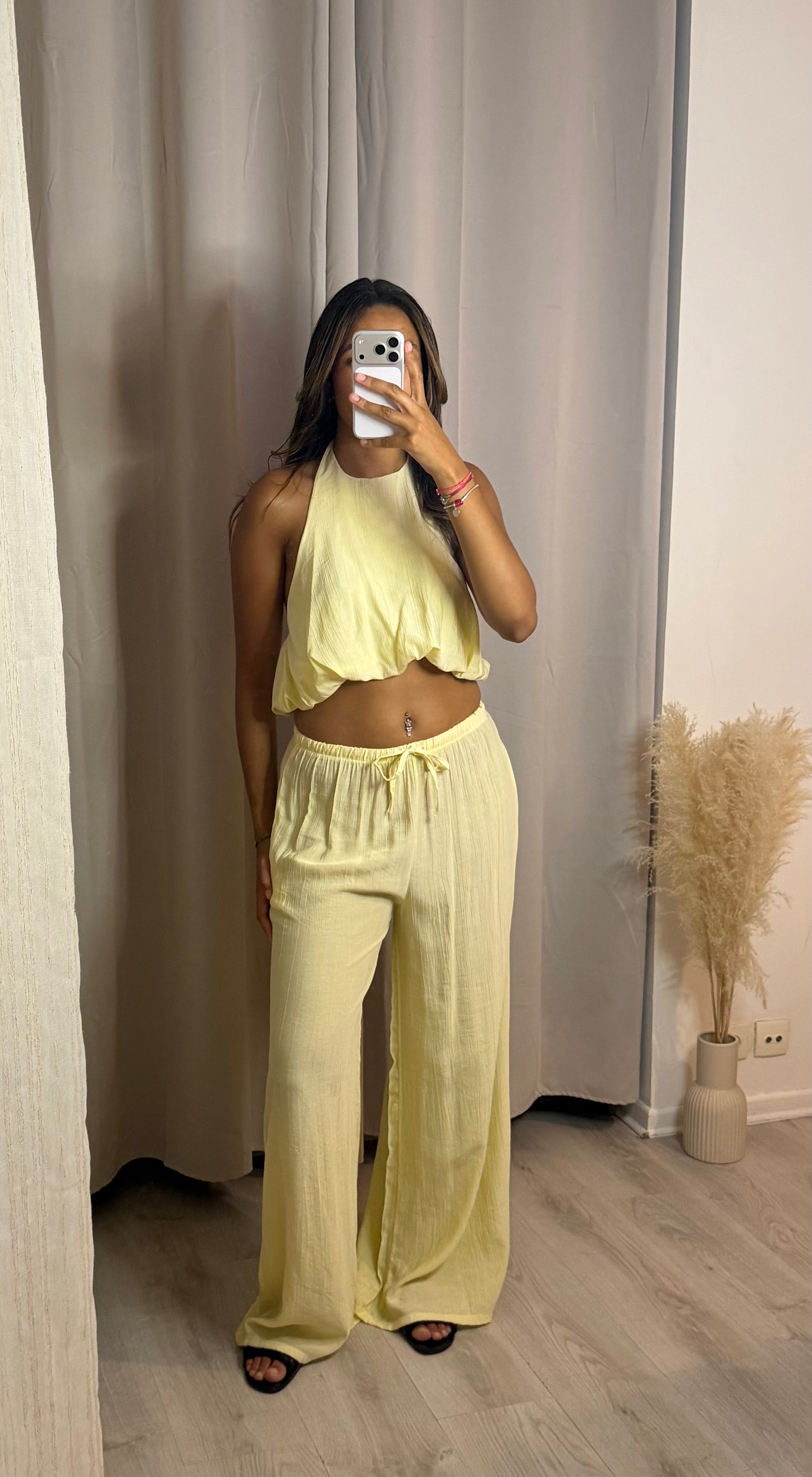 Ensemble pantalon Emna jaune