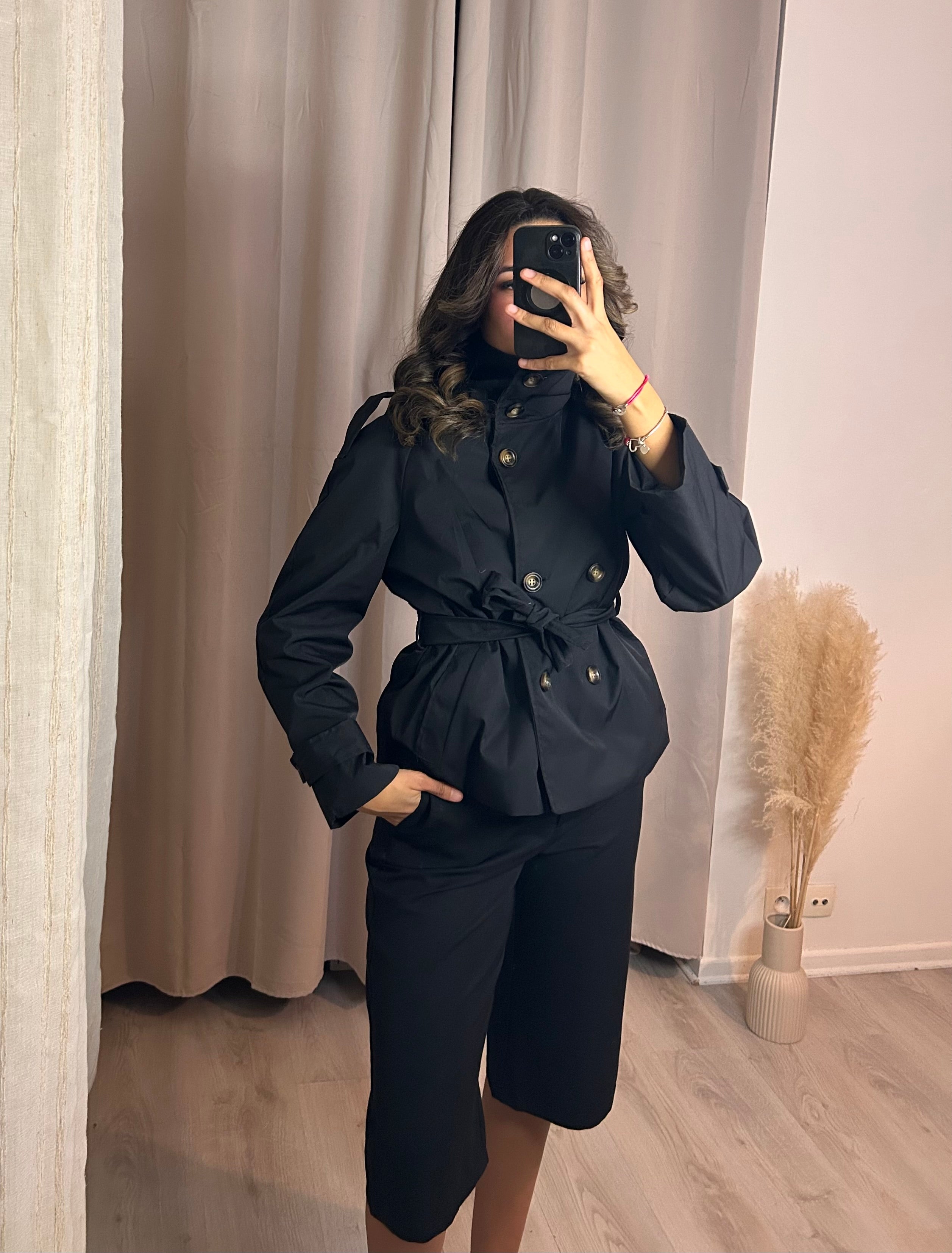 Trench court Noir