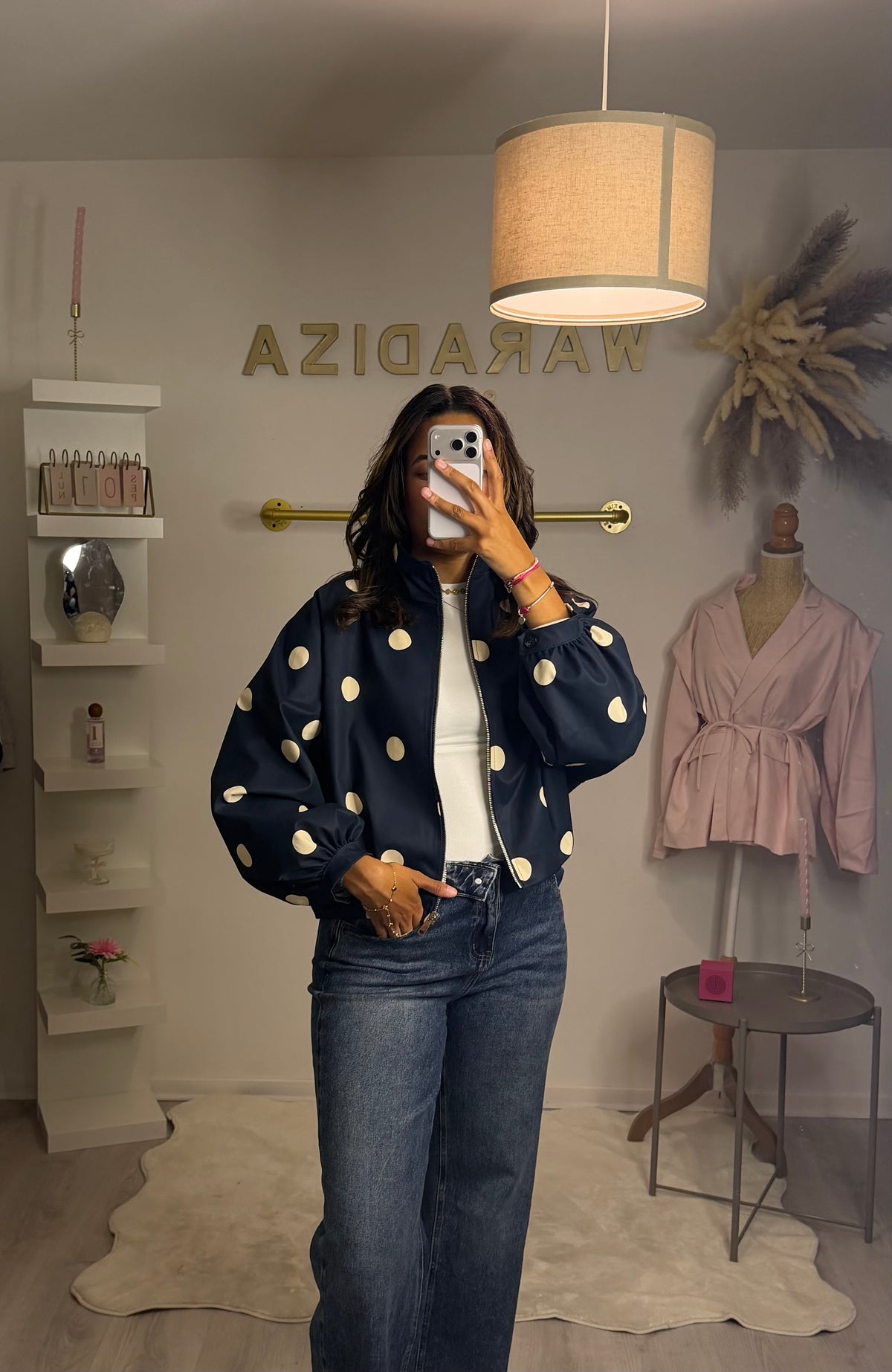 Veste à pois Marine
