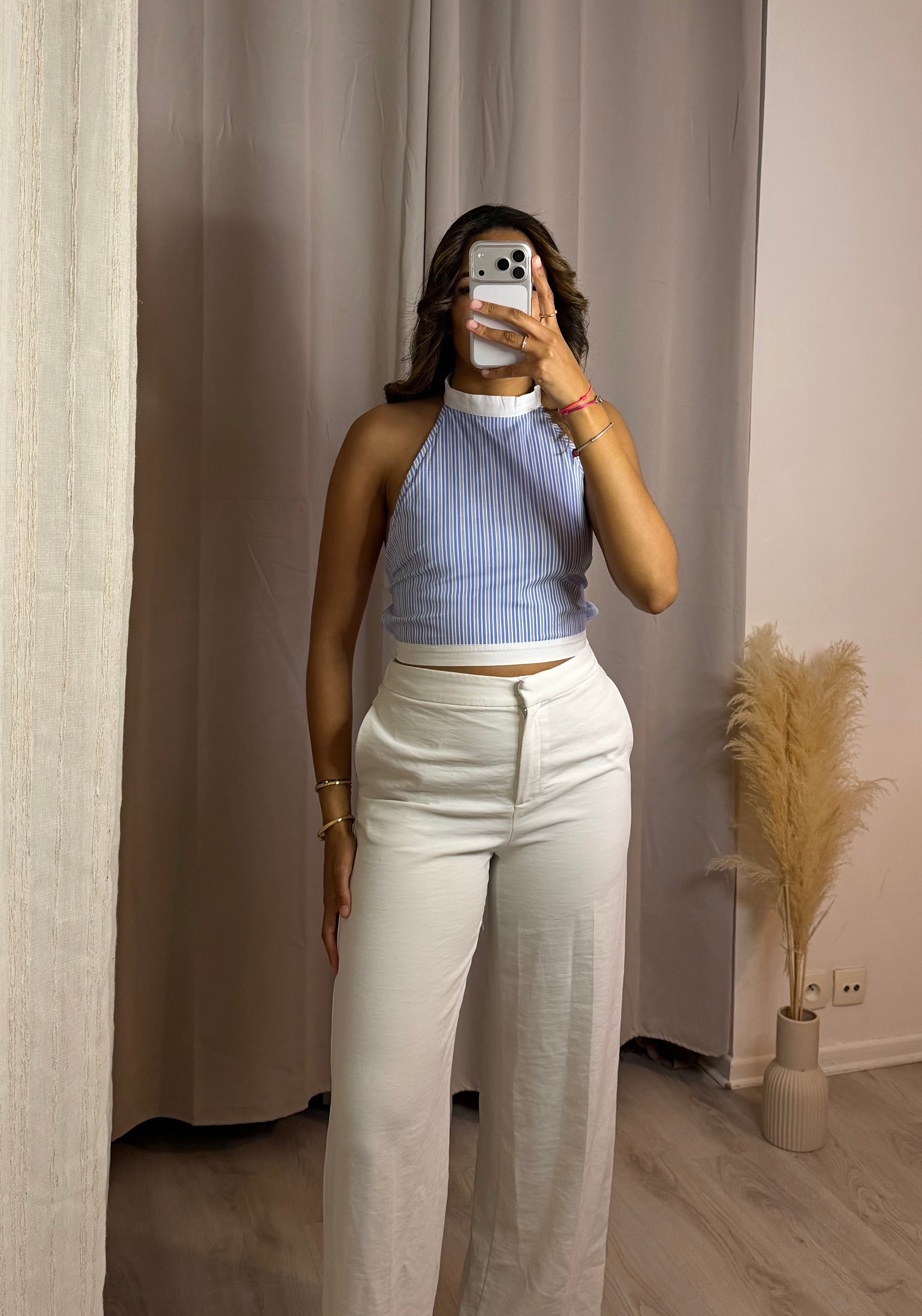 Top Mina Bleu