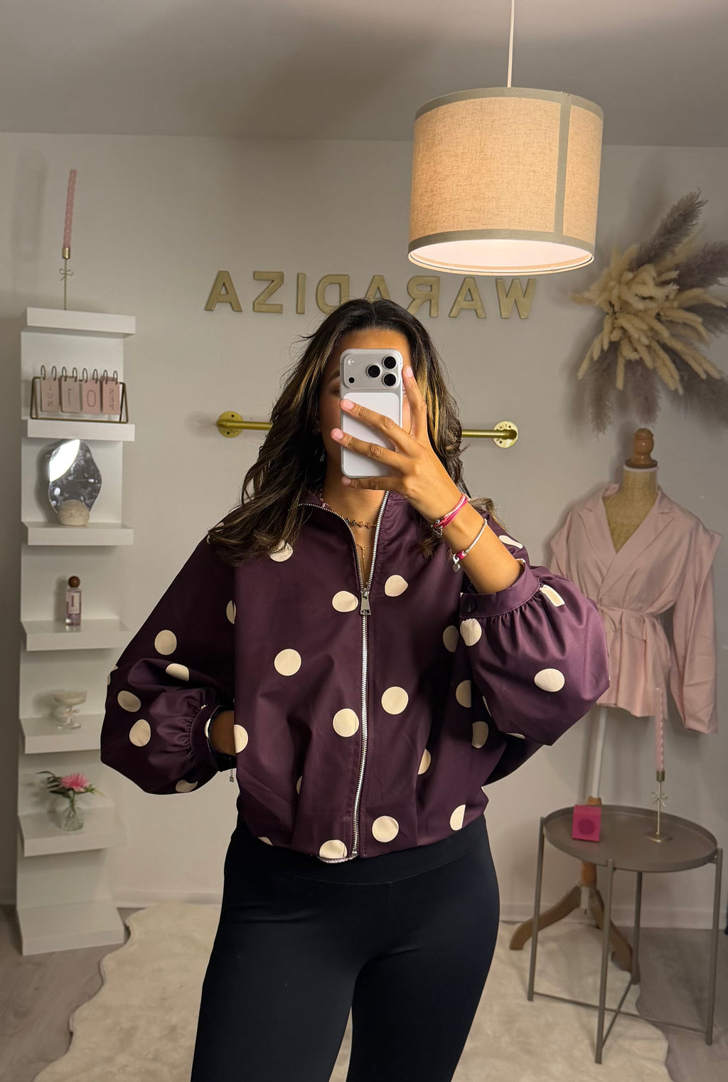 Veste à pois Prune