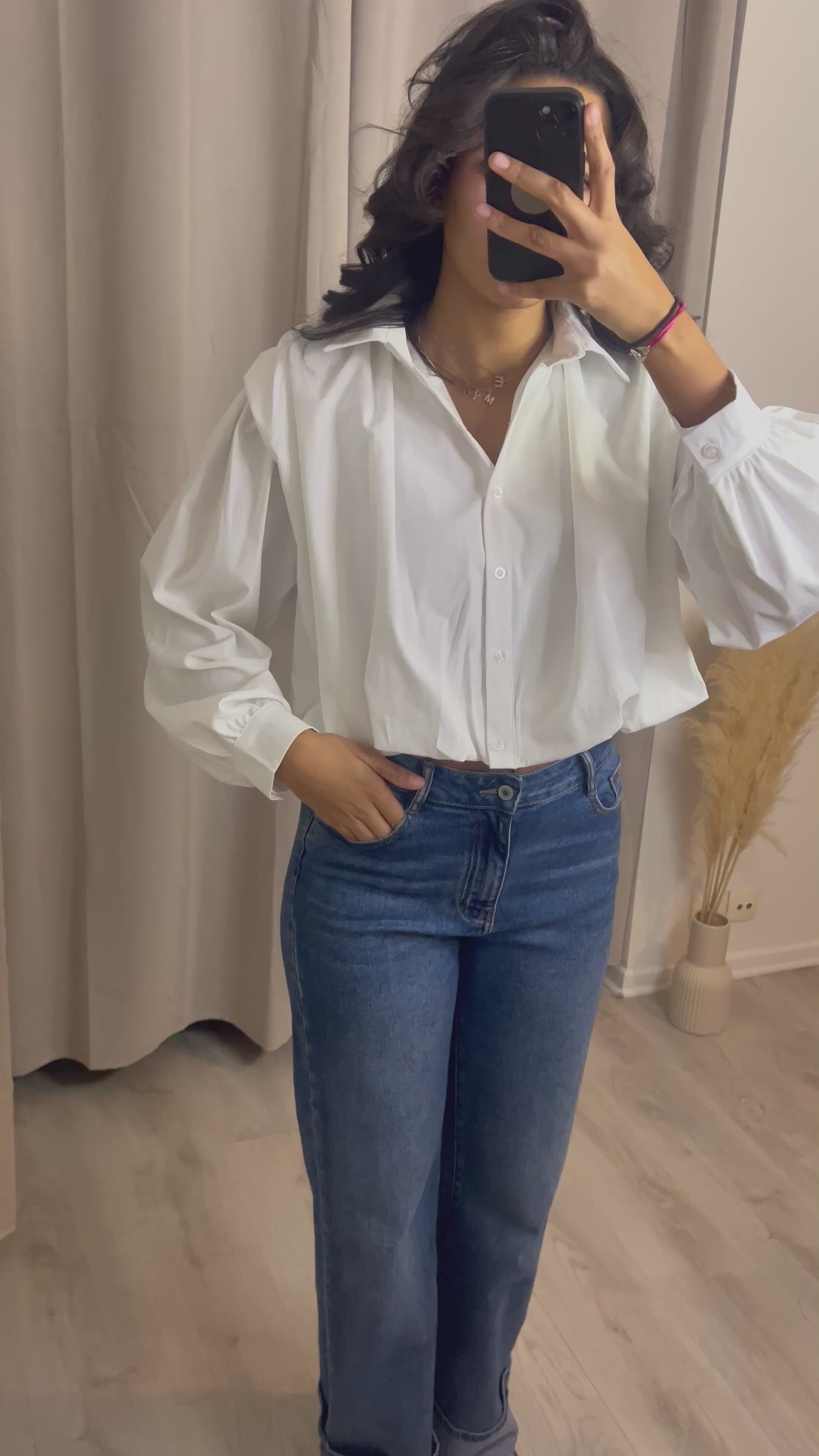 Chemise bouffante Blanche