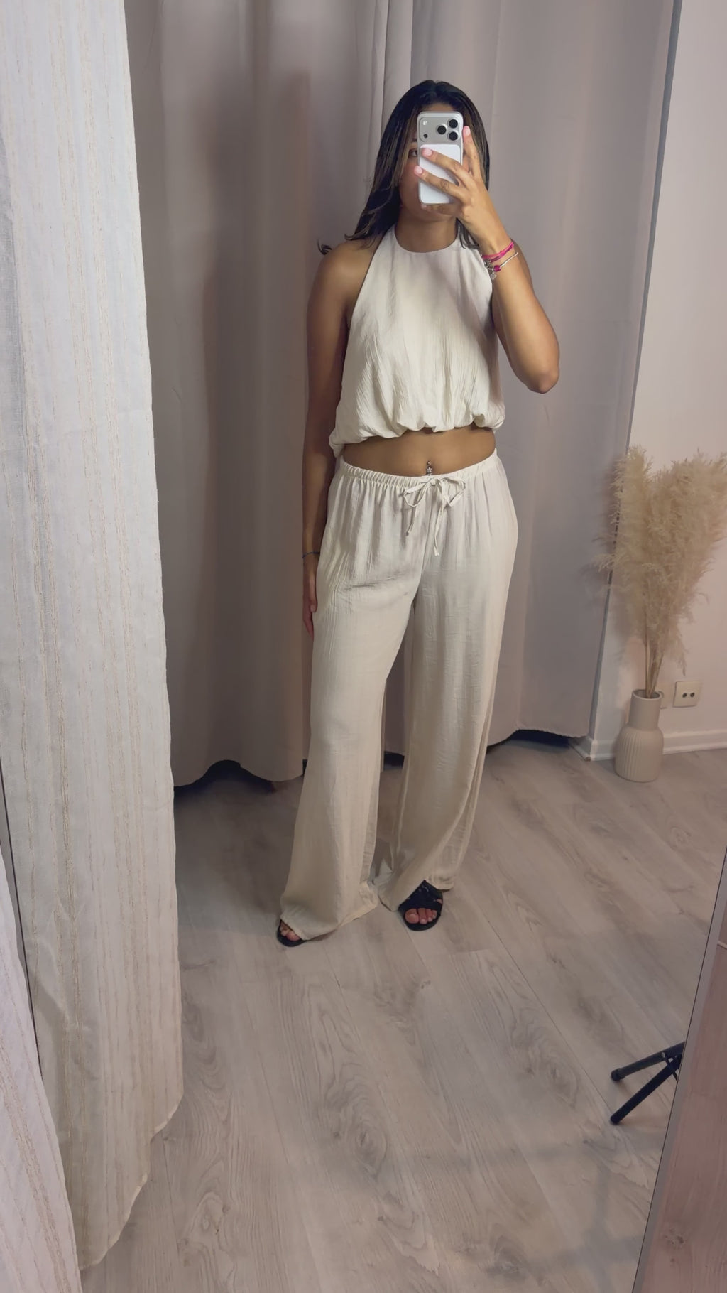 Ensemble pantalon Emna beige