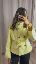 Trench court Jaune
