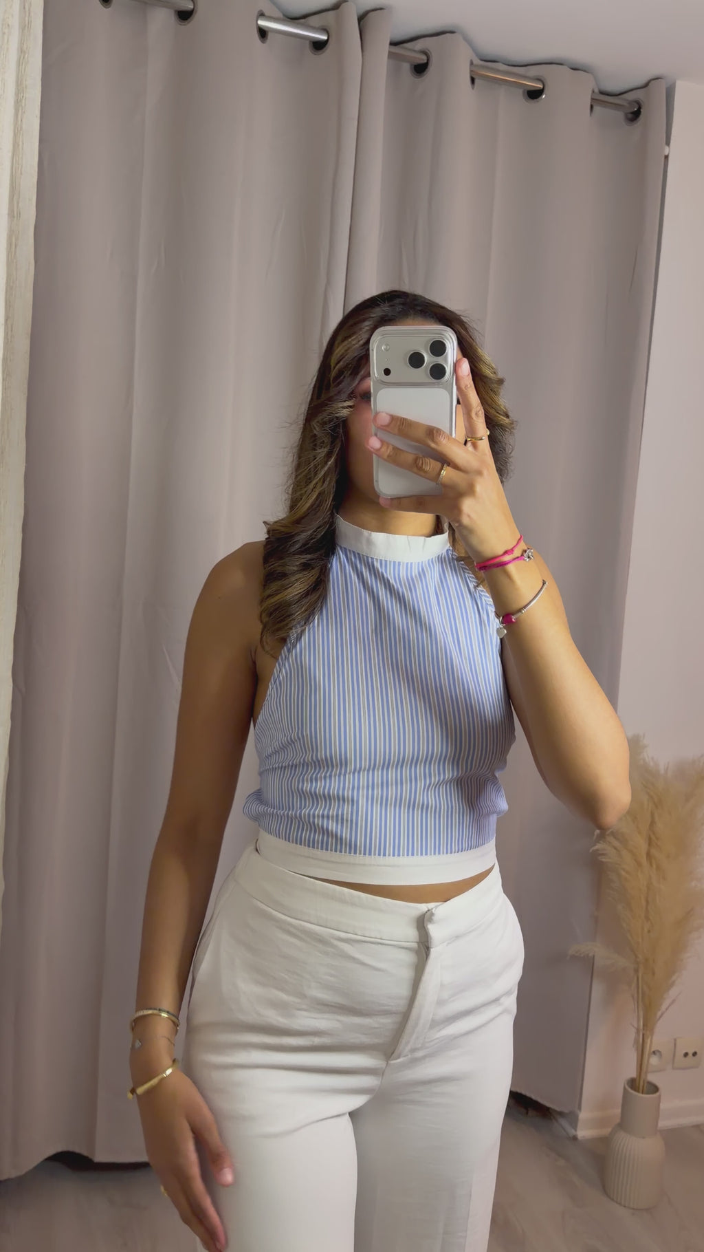 Top Mina Bleu