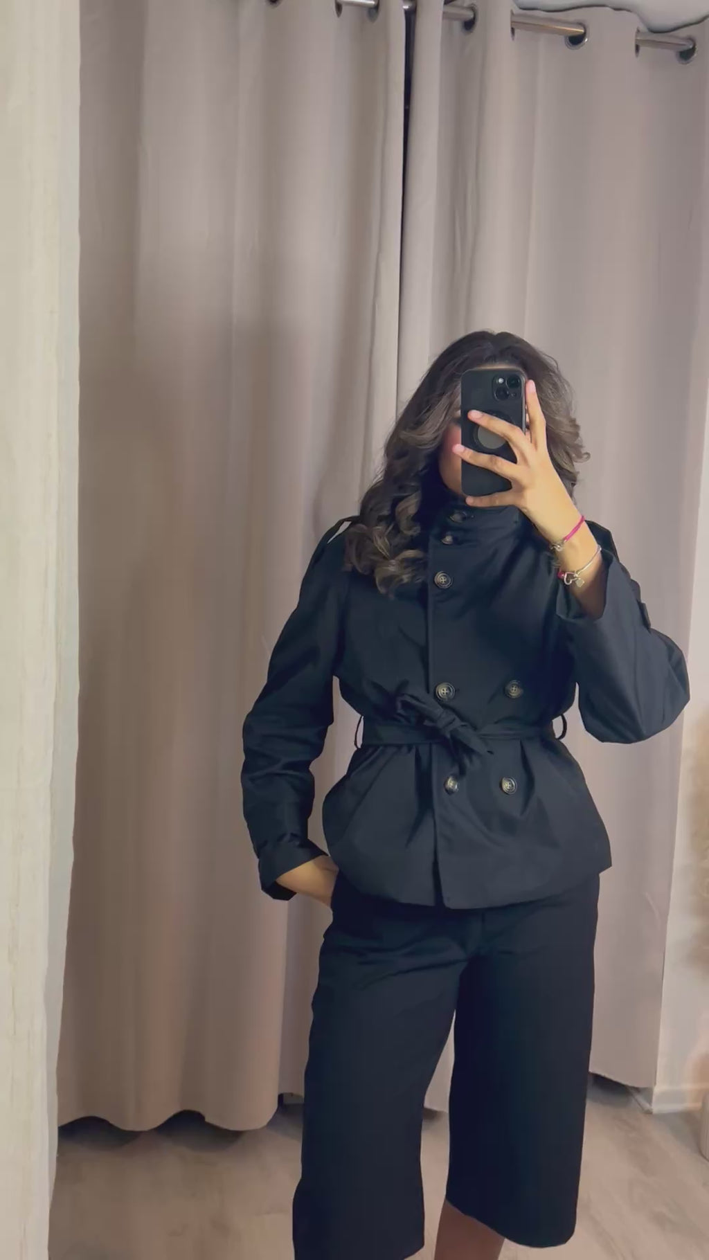 Trench court Noir