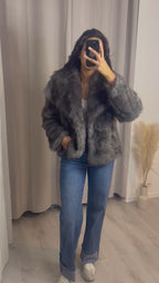 Veste fourrure Marron