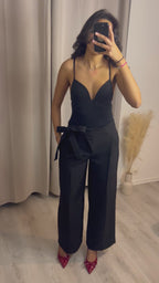 Pantalon avec nœud Noir