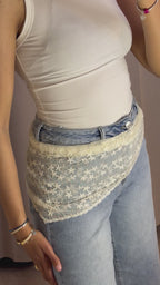 Foulard dentelle Ecru