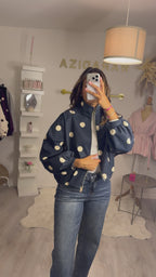 Veste à pois Marine