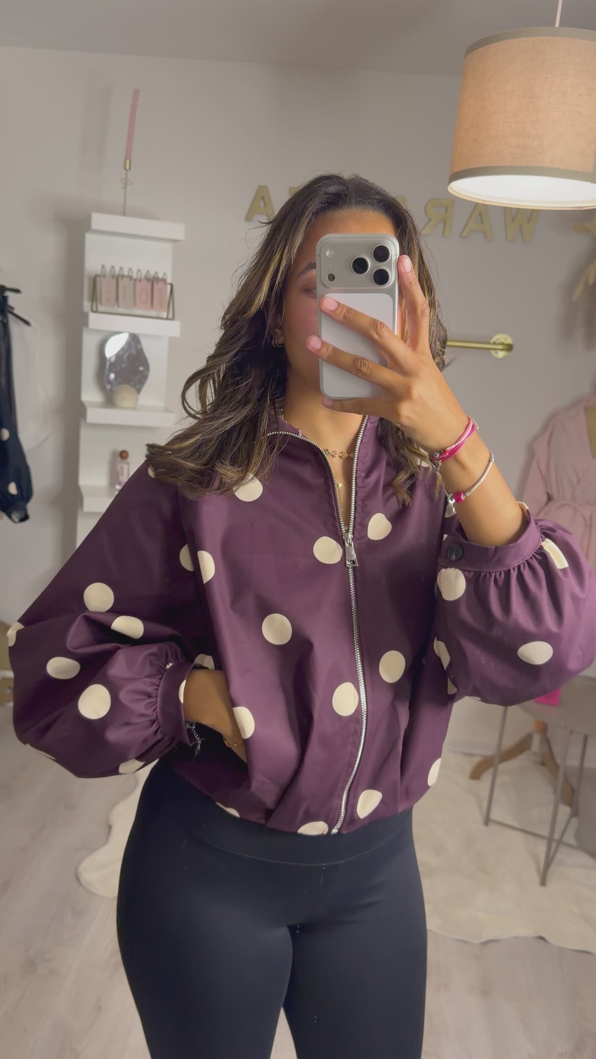 Veste à pois Prune