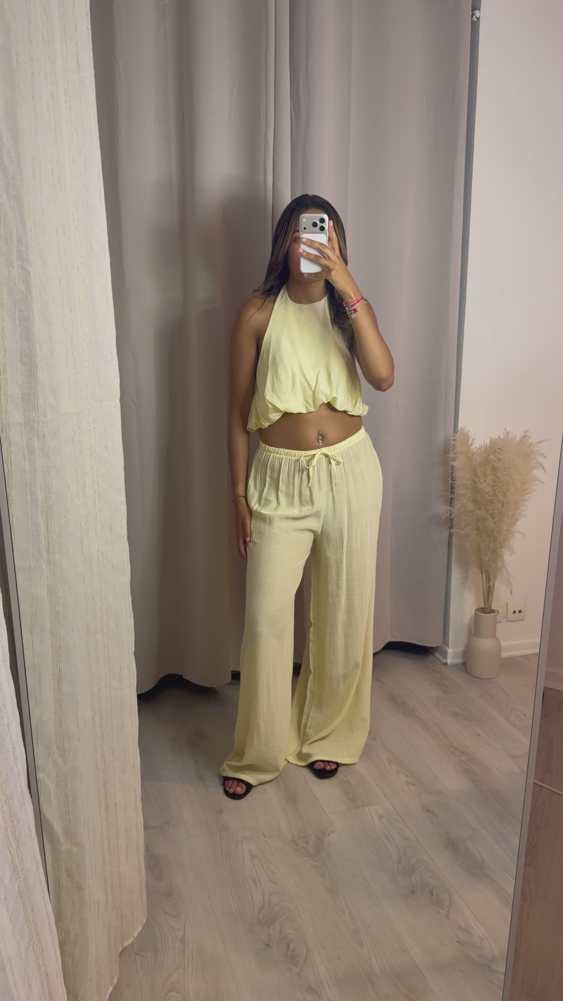 Ensemble pantalon Emna jaune